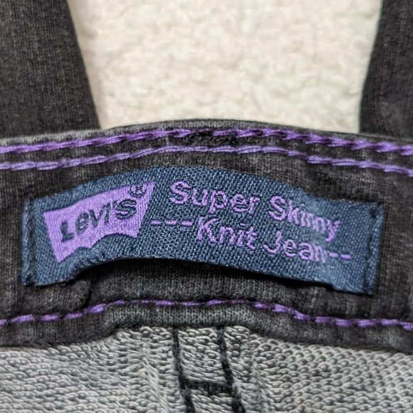 Levi's Super Skinny Knit Jeans in Black - size 4T - Picture 6 of 12